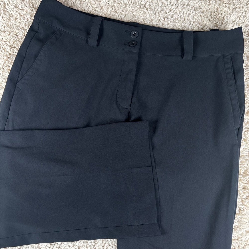 Nike Golf Tour Performance Pants Women 10 Black Dri-Fit Straight Leg